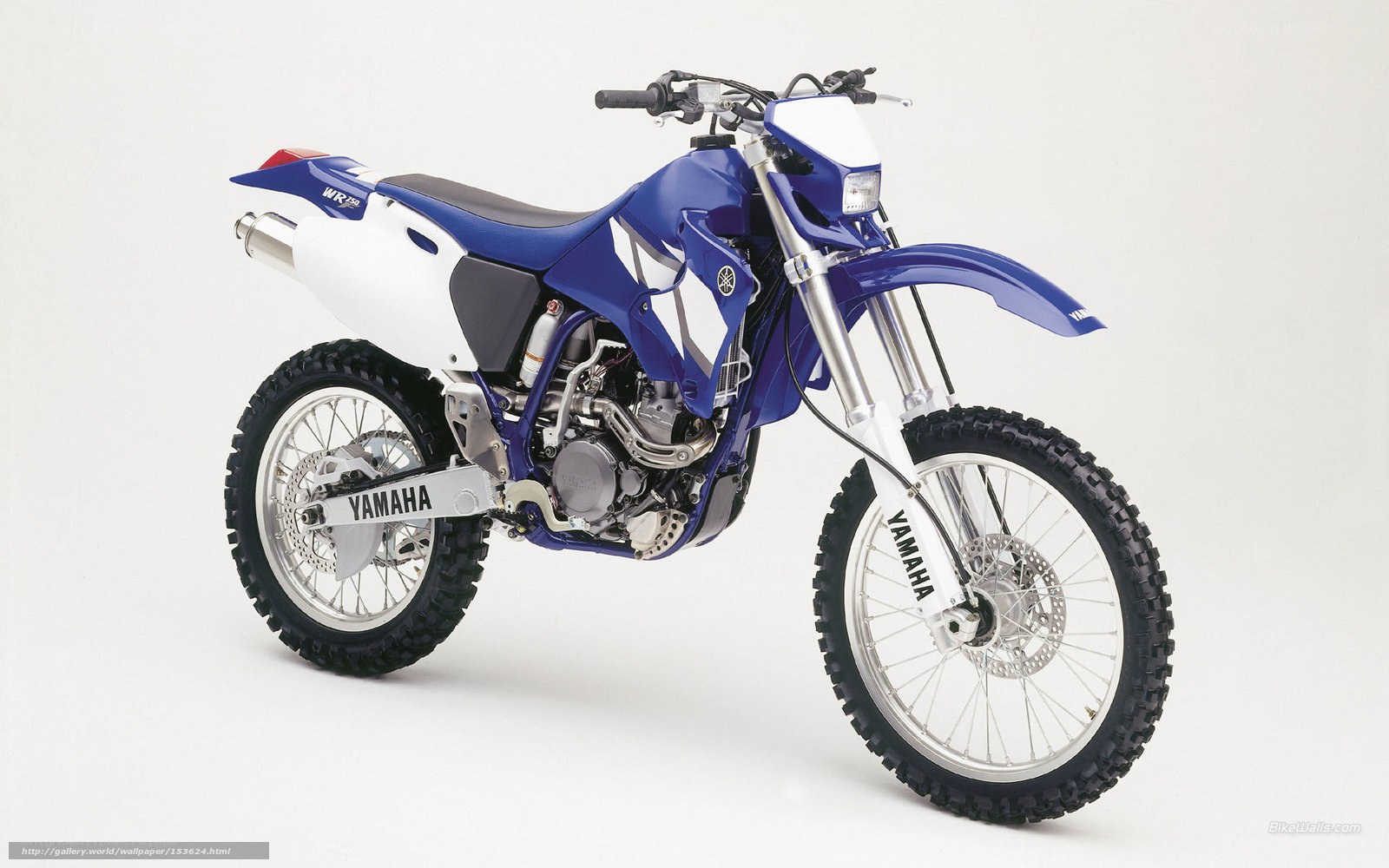 Blue Yamaha WR250 dirt bike