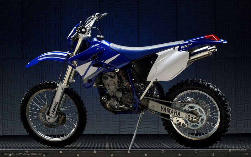 Blue Yamaha WR450F dirt bike
