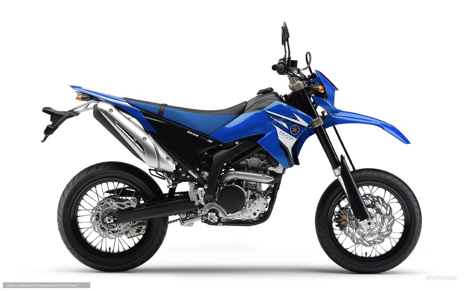 Blue Yamaha WR450F motorcycle