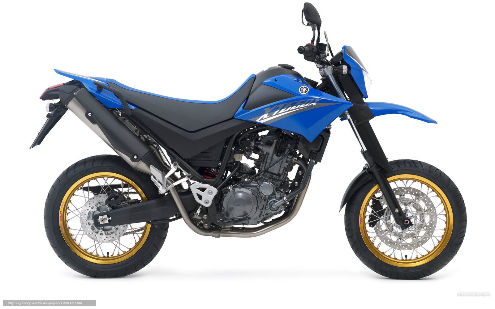 blue yamaha xt660r motorcycle