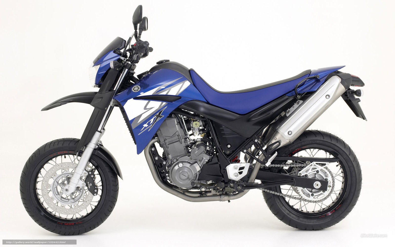 Blue Yamaha XT660X motorcycle
