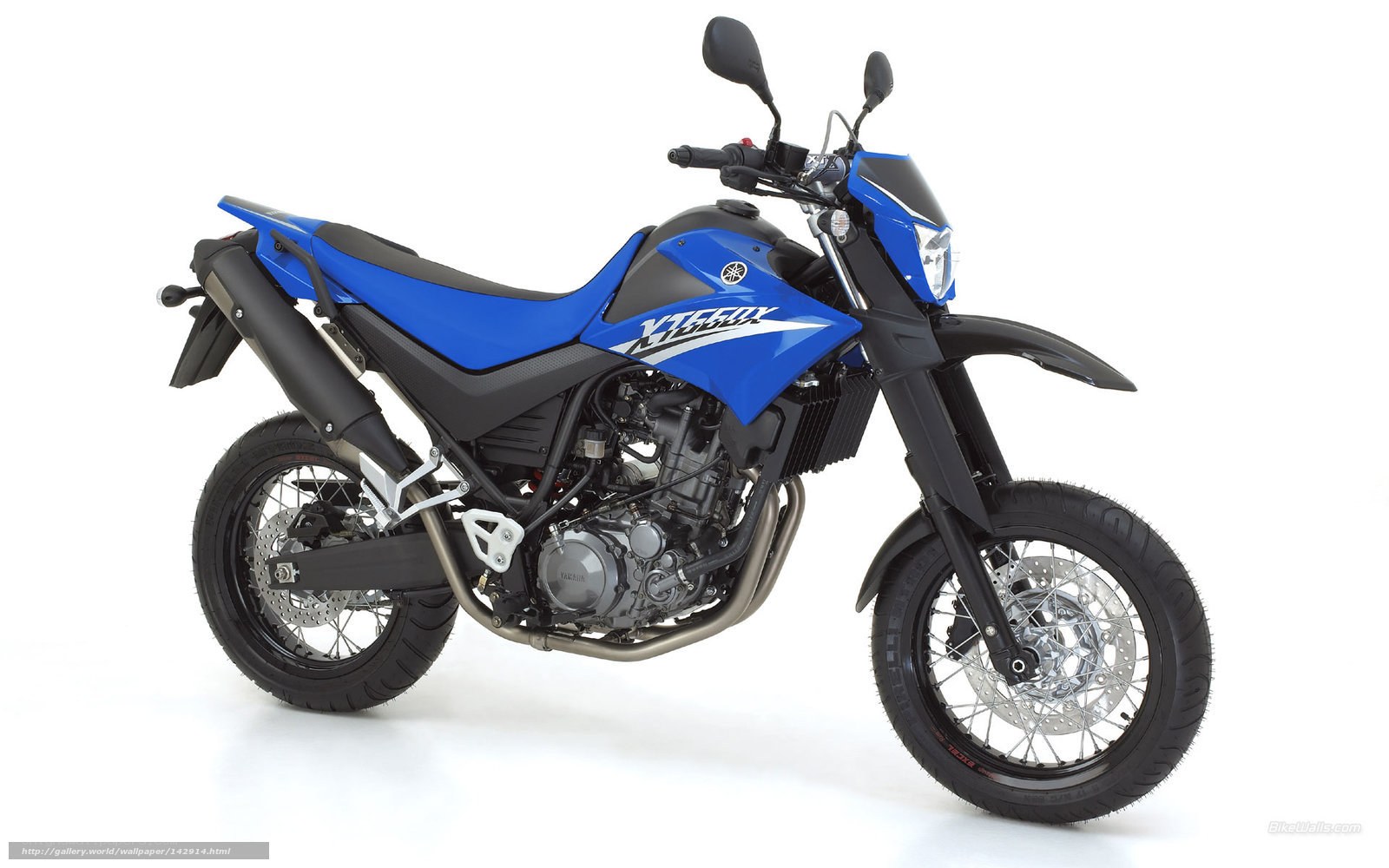 Blue Yamaha XT660X motorcycle