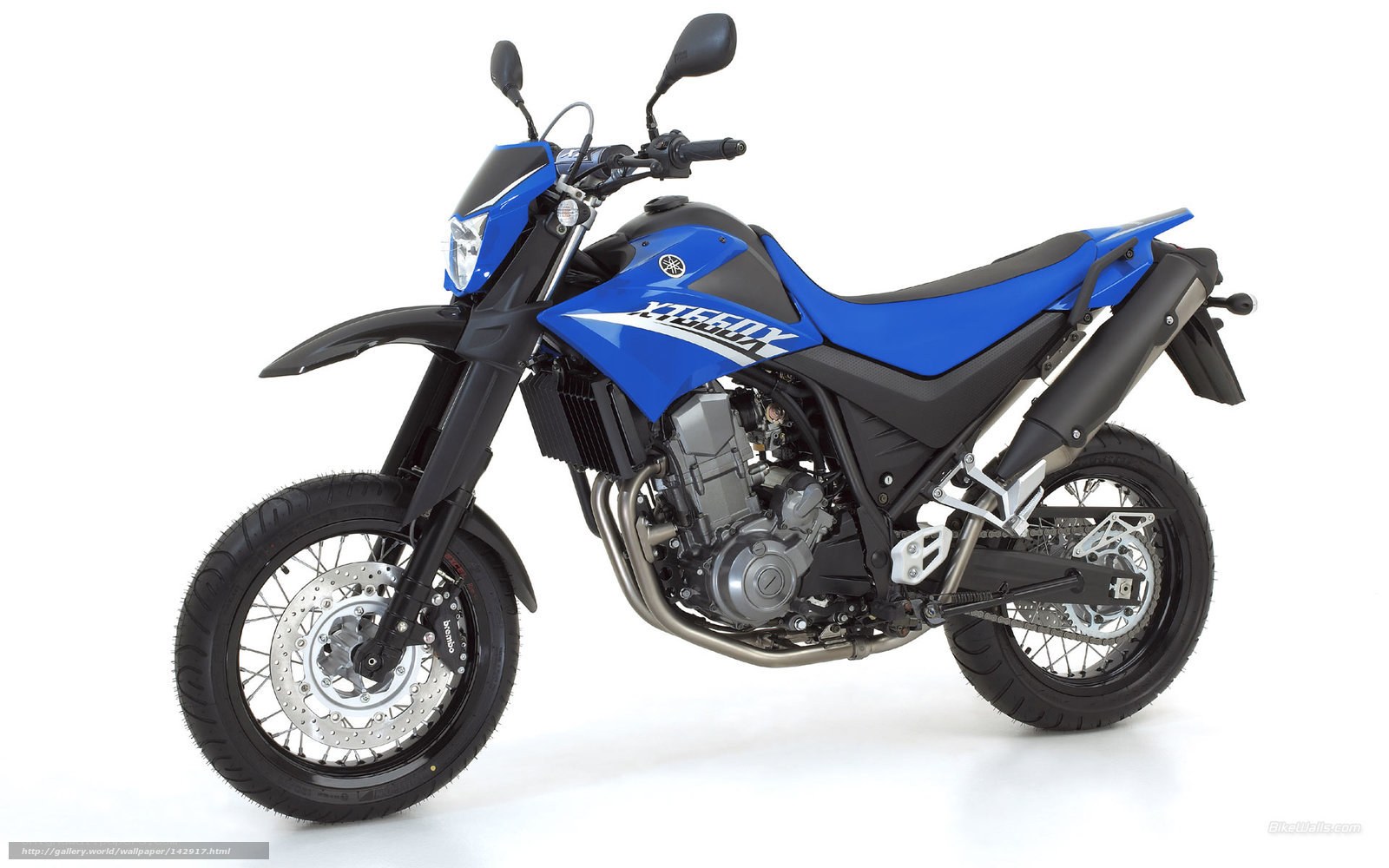 blue yamaha xtz 250 motorcycle
