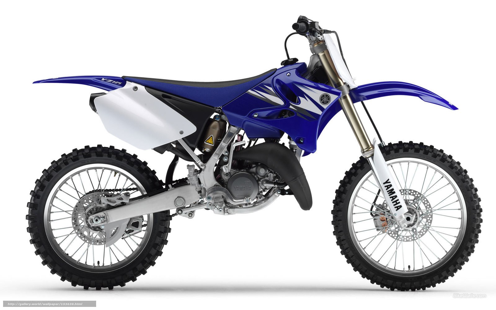 Blue Yamaha YZ125 dirt bike