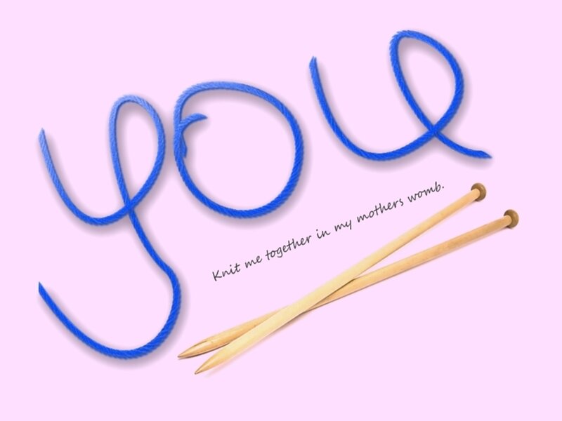 Blue Yarn Spelling You