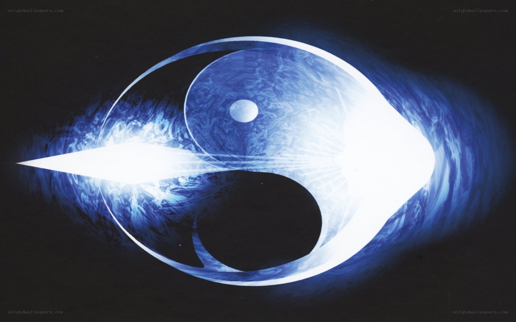 blue yin-yang eye symbol