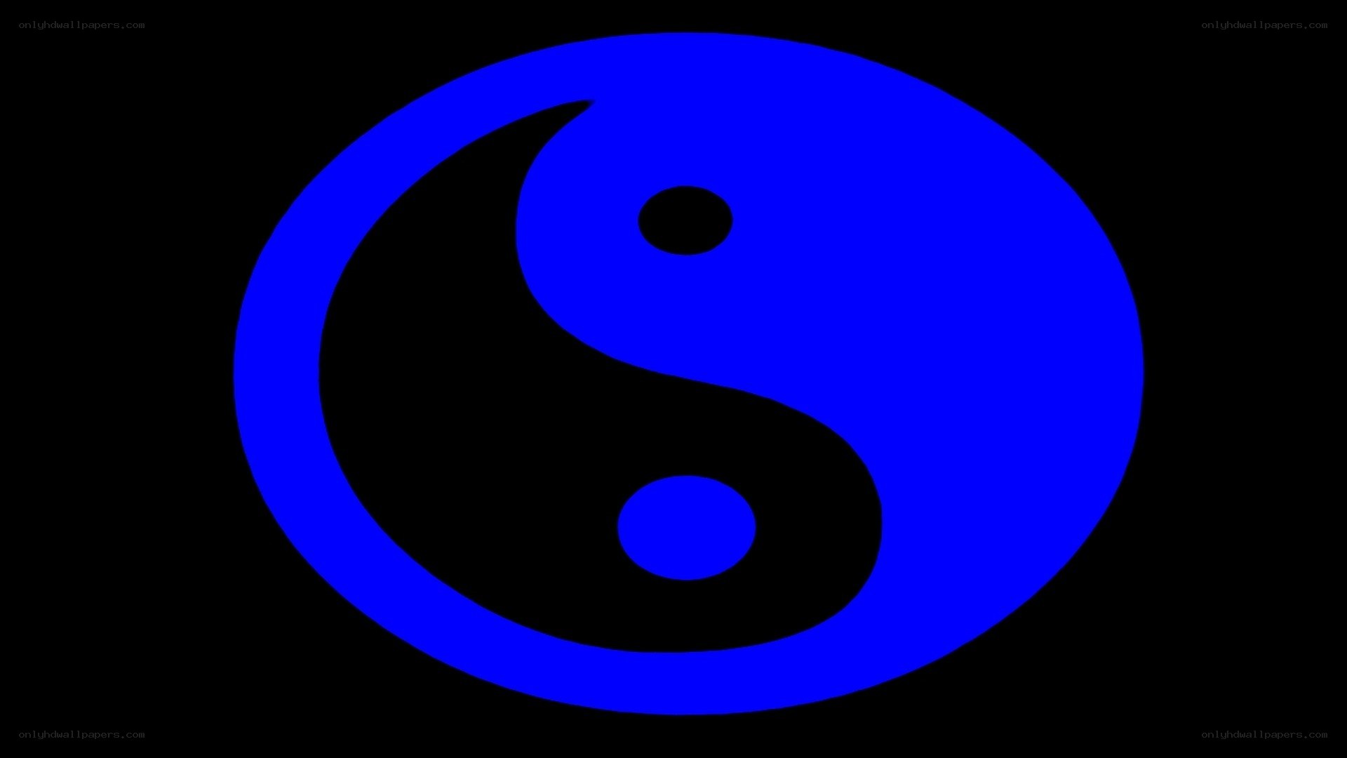 Blue yin-yang symbol