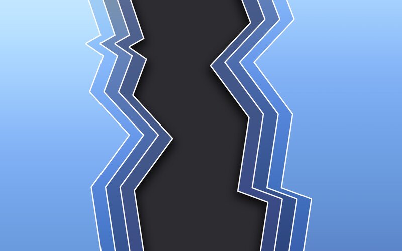 Blue Zigzag Crack