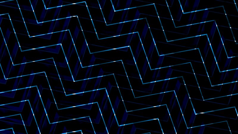 Blue Zigzag Lines — Black, Technological