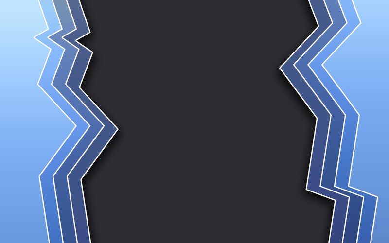 Blue Zigzag Lines