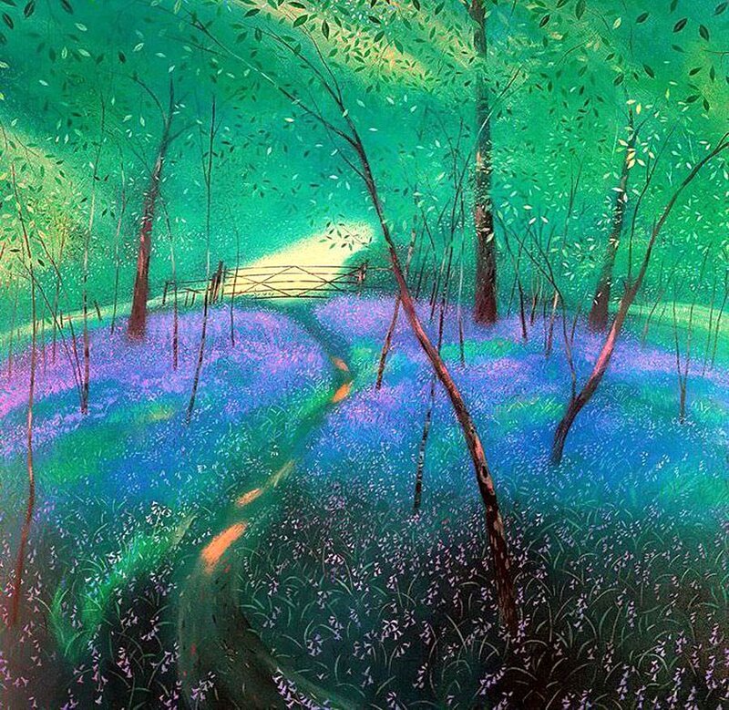 Bluebell Forest Path — Green