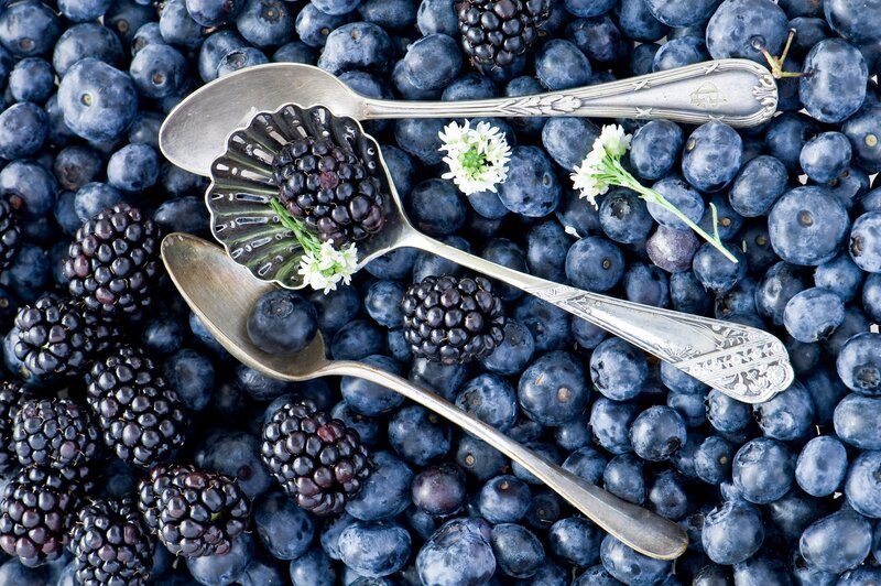 Blueberries and Blackberries