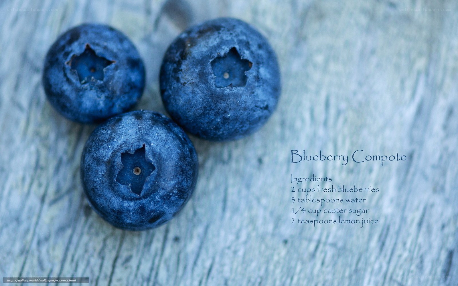 Blueberries and compote recipe