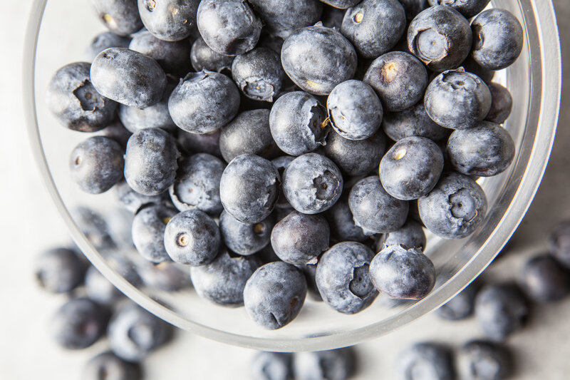 Blueberries in a Bowl — Blue, Calm, Photograph, Table
