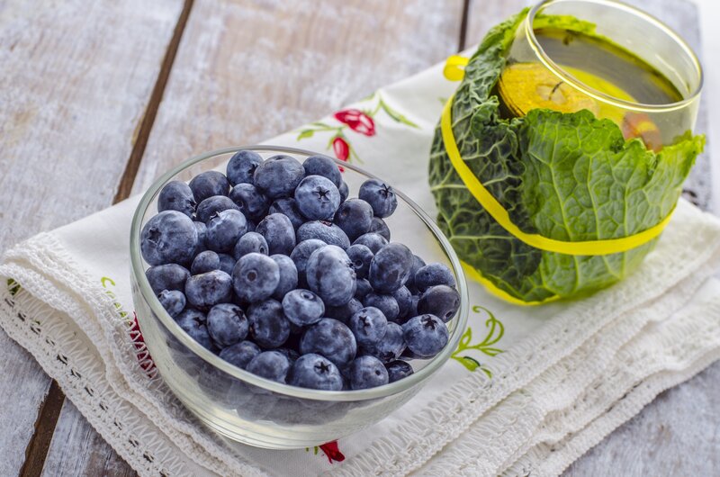 Blueberries in a Bowl — Blue