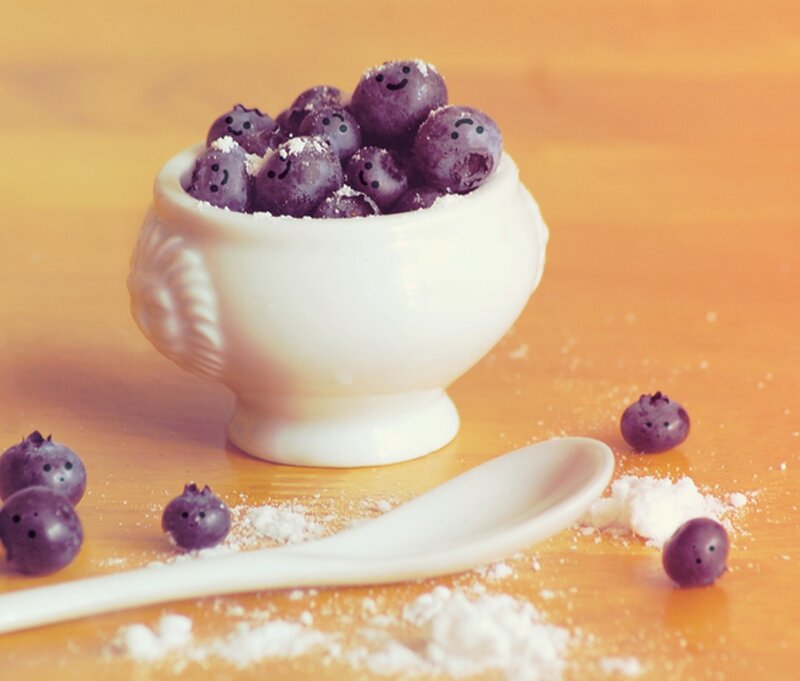 Blueberries in a Bowl — Purple