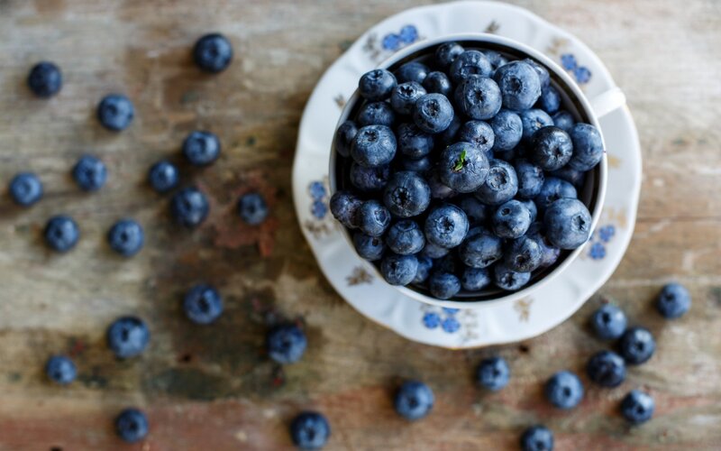 Blueberries in a Cup — Blue