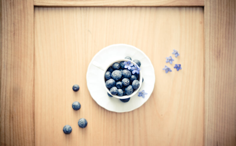 Blueberries in a Cup — Brown