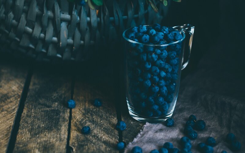 Blueberries in a Glass