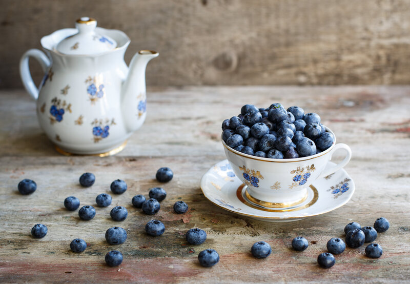 Blueberries in a Teacup