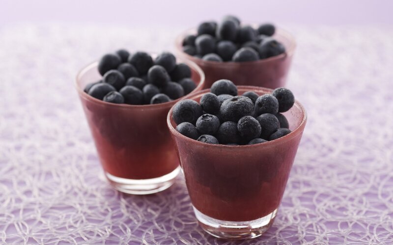 Blueberries in Cups — Purple, Calm
