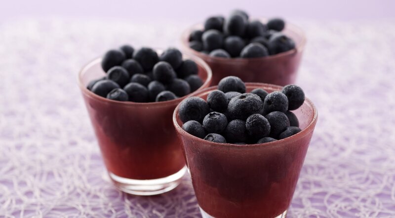 Blueberries in Cups — Purple
