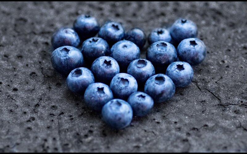 Blueberries on Concrete