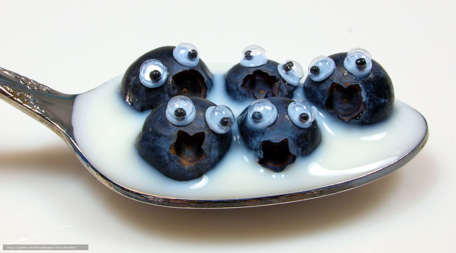 blueberries with googly eyes