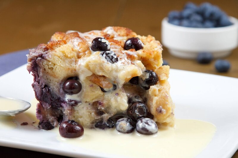 Blueberry Bread Pudding — White