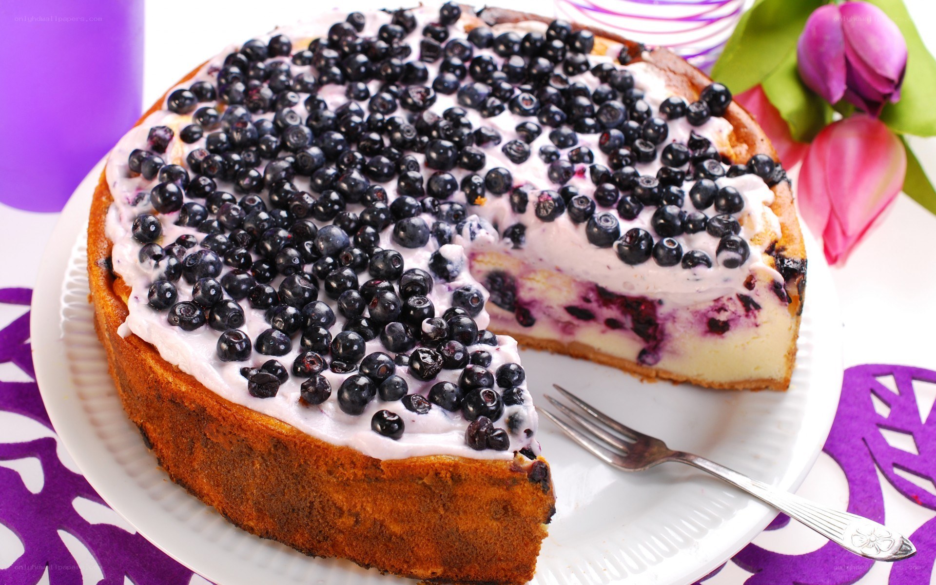 Blueberry cheesecake dessert