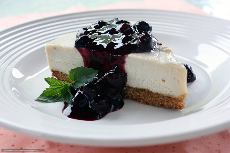 Blueberry cheesecake slice