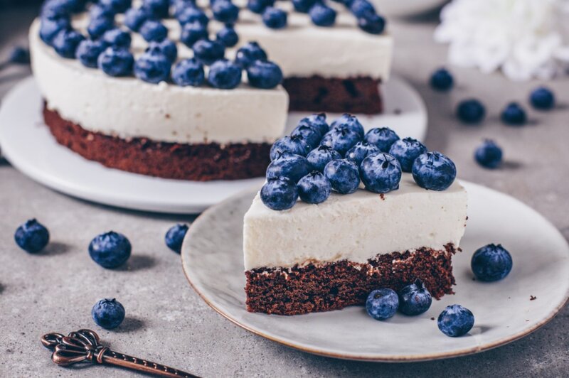 Blueberry Cheesecake Slice — Brown