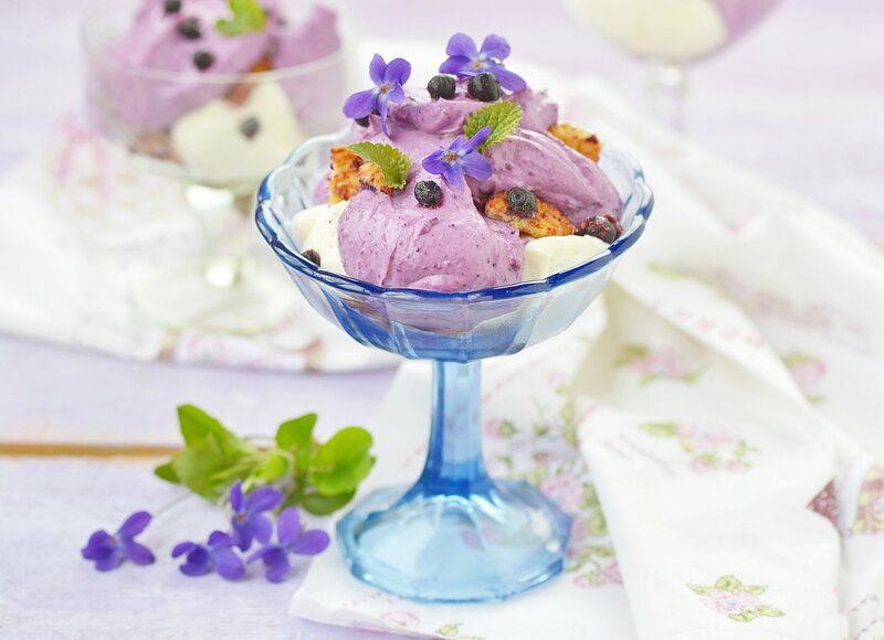 Blueberry Dessert in Glass