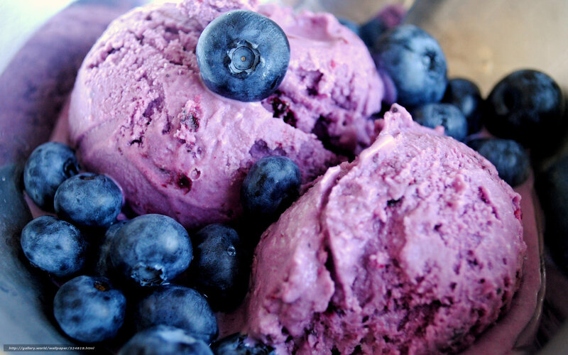 Blueberry Ice Cream — Purple, Refreshing, Photograph