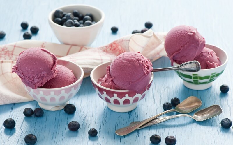 Blueberry Ice Cream Scoops