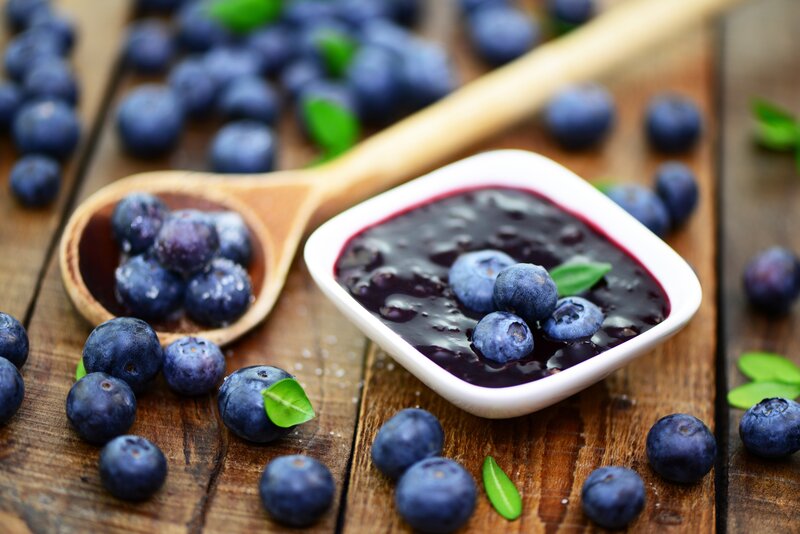 Blueberry Jam in Bowl