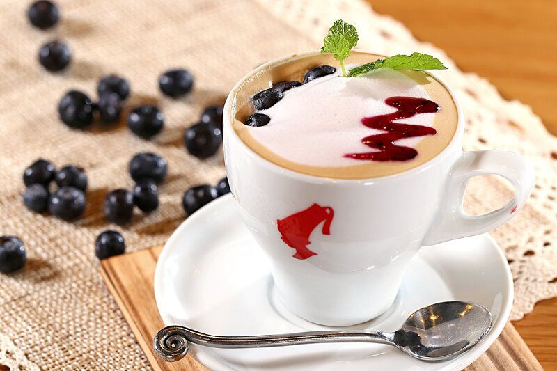 Blueberry Latte in Cup