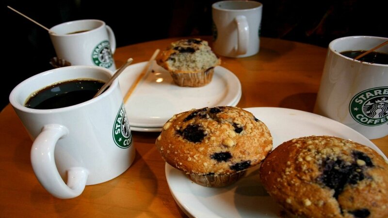 Blueberry Muffins and Coffee — Brown