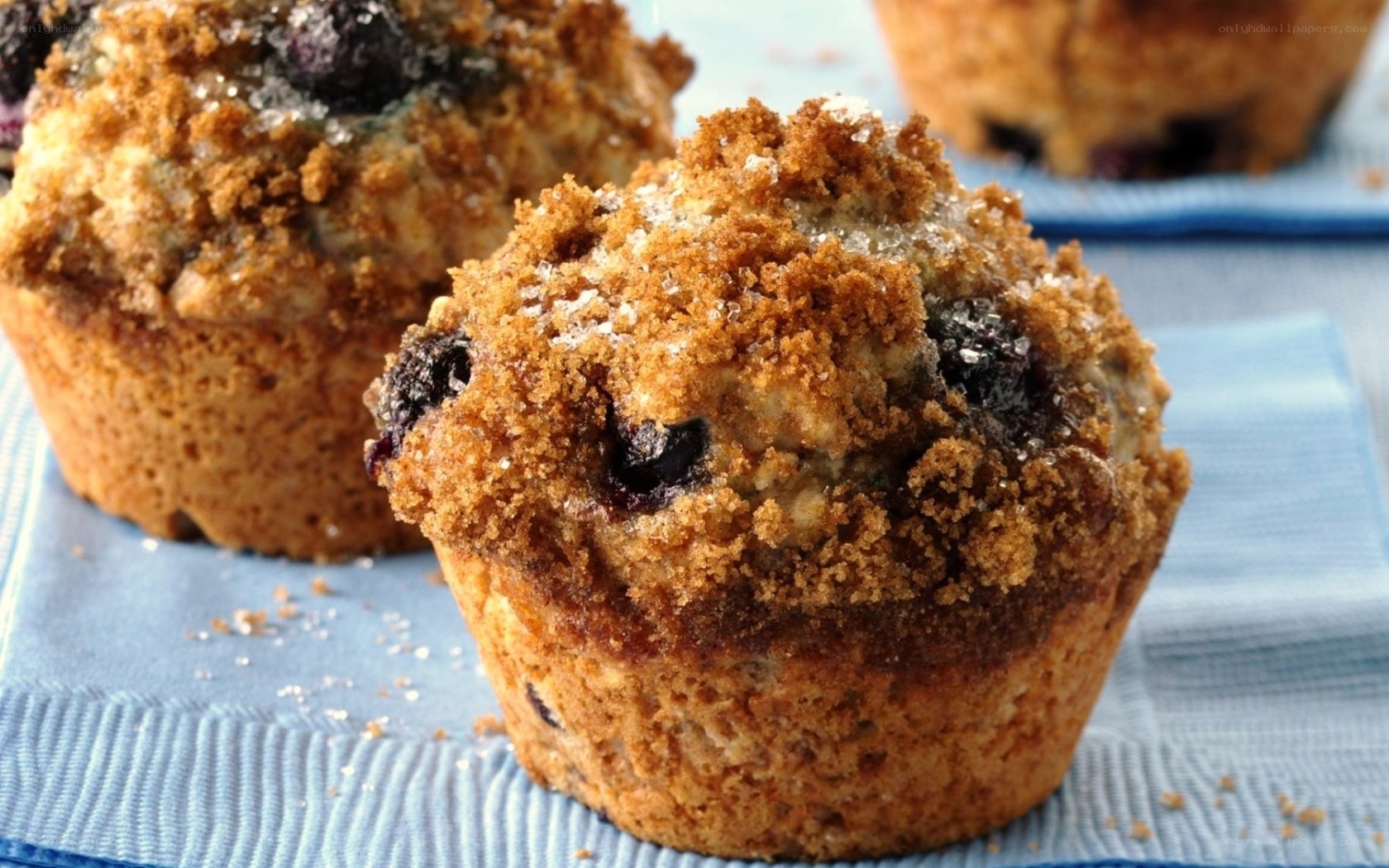 blueberry muffins with streusel