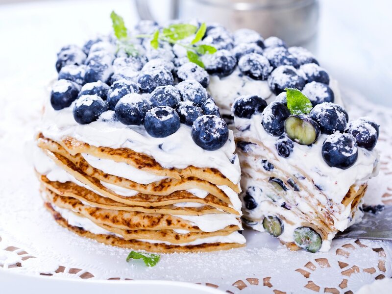 Blueberry Pancake Cake