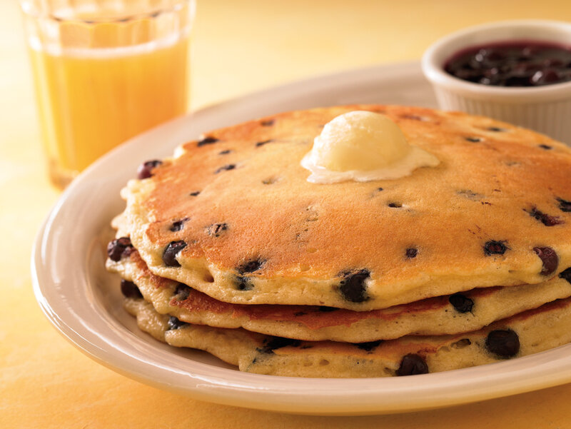 blueberry pancakes with butter