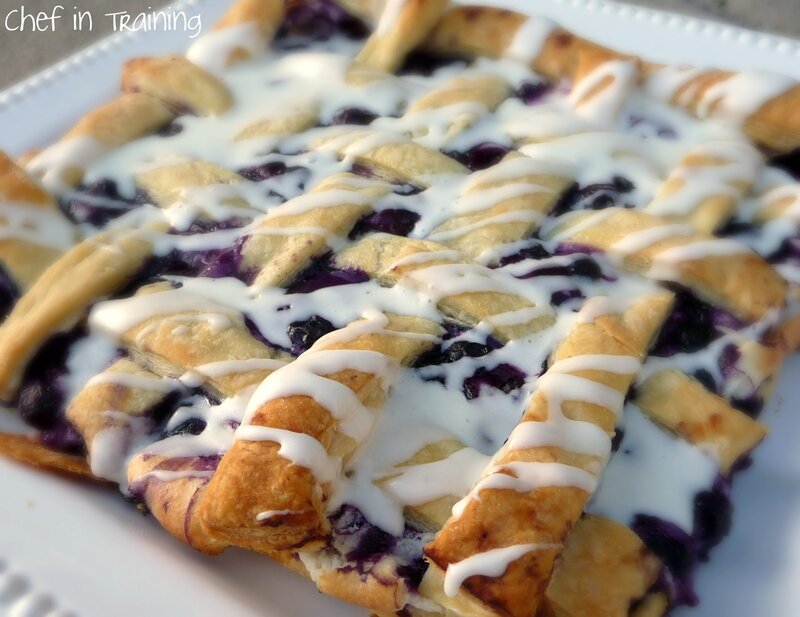 Blueberry Pastry on Plate