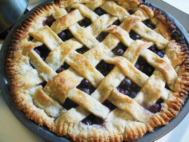 Blueberry Pie in Pan