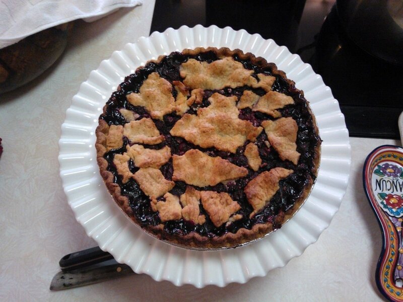 Blueberry Pie on Plate