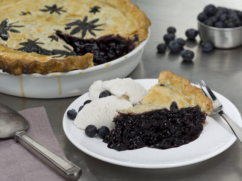 Blueberry Pie Slice — White, Appetizing