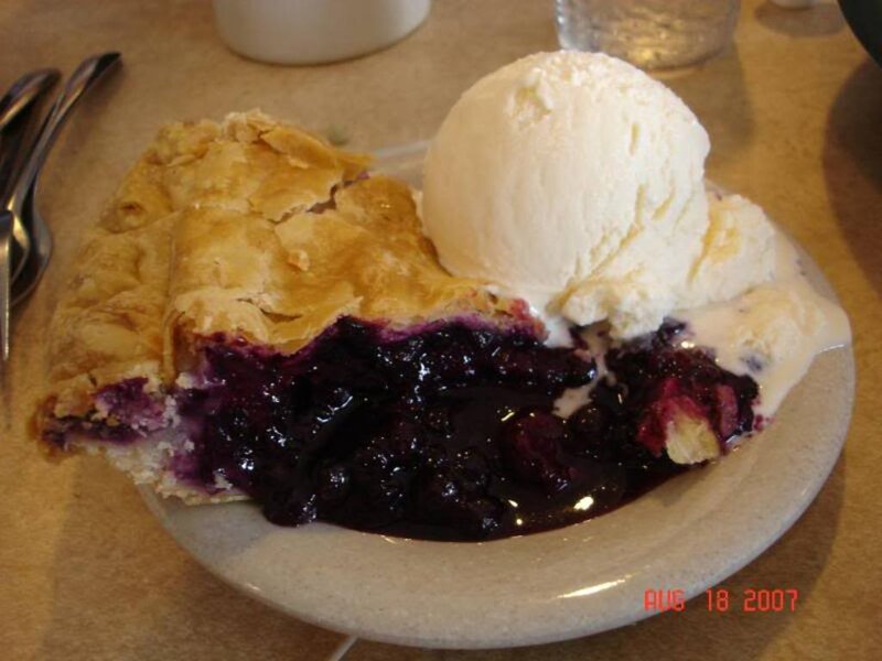 Blueberry Pie with Ice Cream — Purple