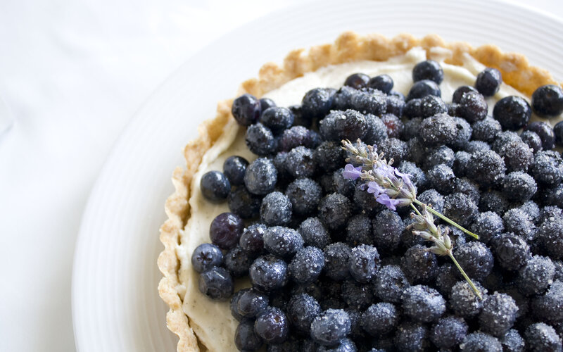 Blueberry Tart with Lavender — Blue