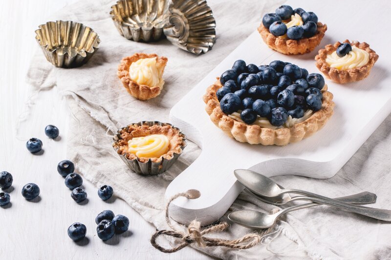 Blueberry Tarts on Board