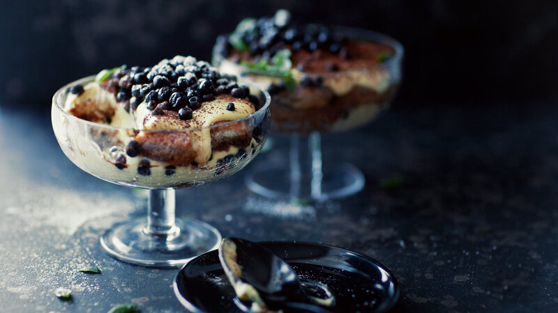 Blueberry Tiramisu Dessert — Black