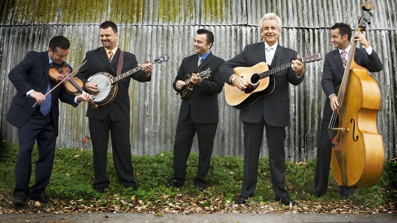 bluegrass band with instruments